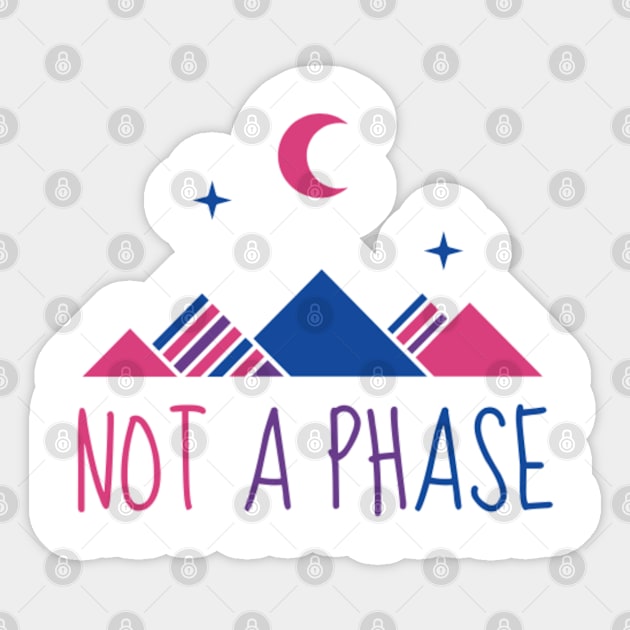 Not A Phase Bisexual Colors Sticker by 9 Turtles Project